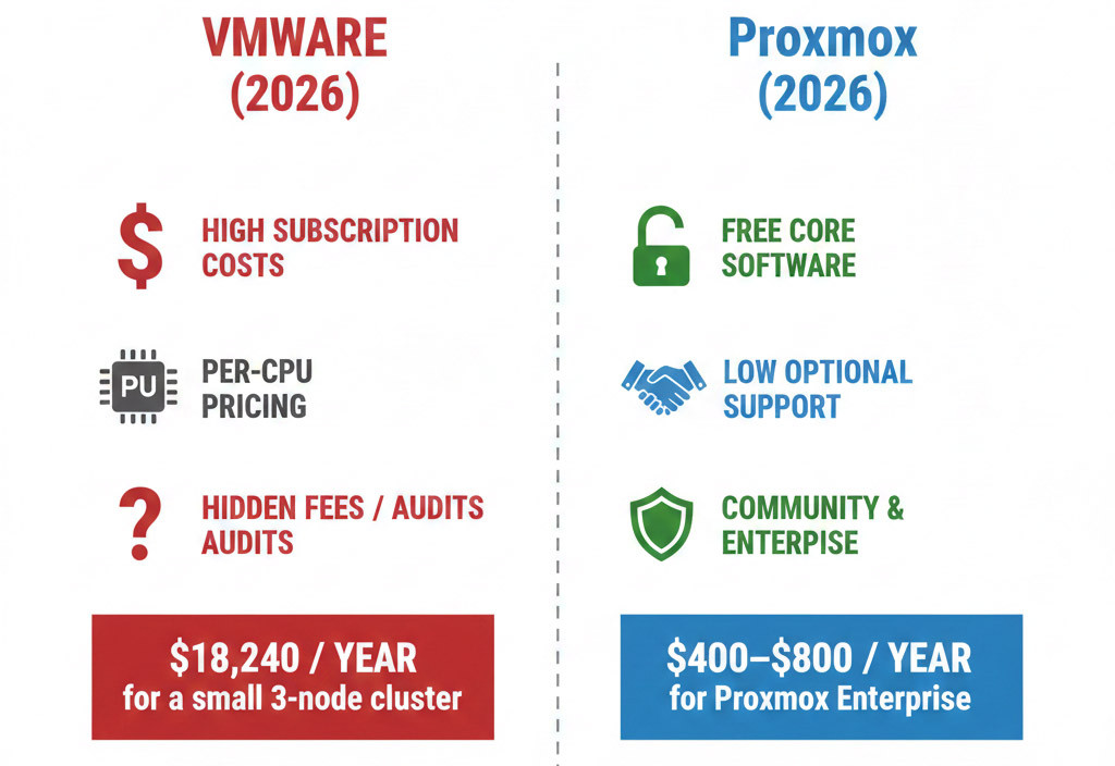 VMware Vs Proxmox Which Platform Should You Choose In 2026 Licensing And Pricing In 2026 